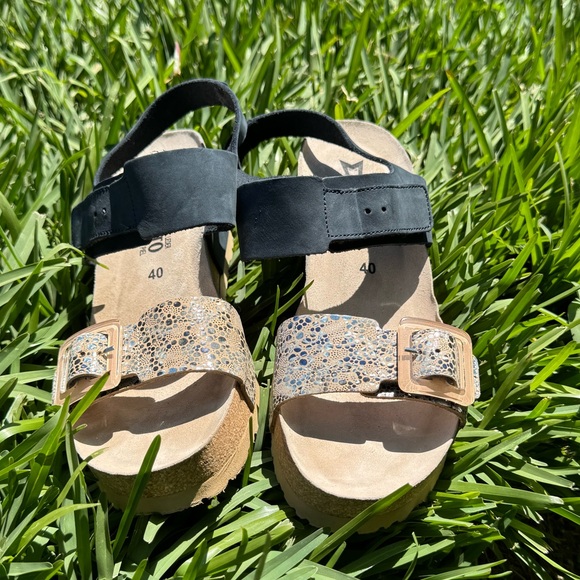 MEPHISTO Alissa Wedge sandals navy color 40 US 9 - 9.5 - Picture 2 of 15